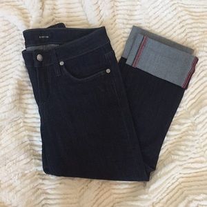Bebe rolled cuff dark wash jeans size 26